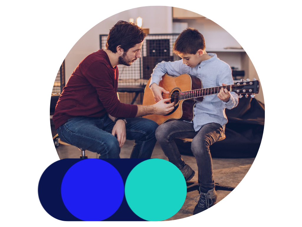 Reed tutors - landing page circle graphic